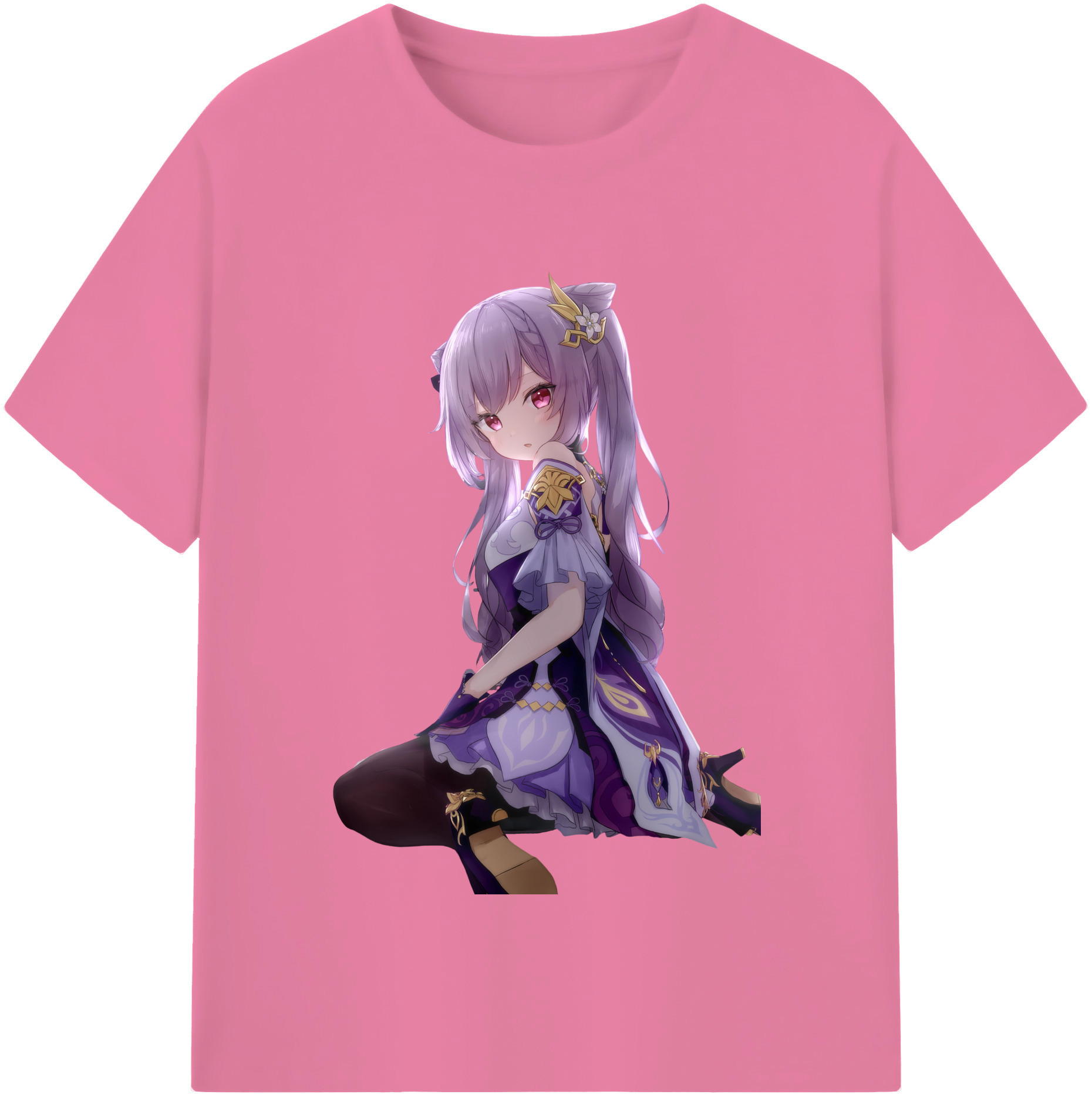 げんし神 刻晴 こくせい genshin Kokusei 綿100％半袖Tシャツ（フロントプリント）